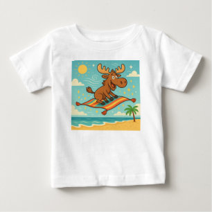 Elch- und Zauberstrandtuch – Träumendes Abenteuer Baby T-shirt