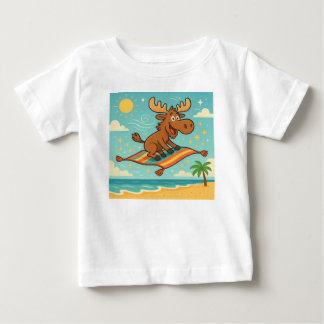 Elch- und Zauberstrandtuch – Träumendes Abenteuer Baby T-shirt