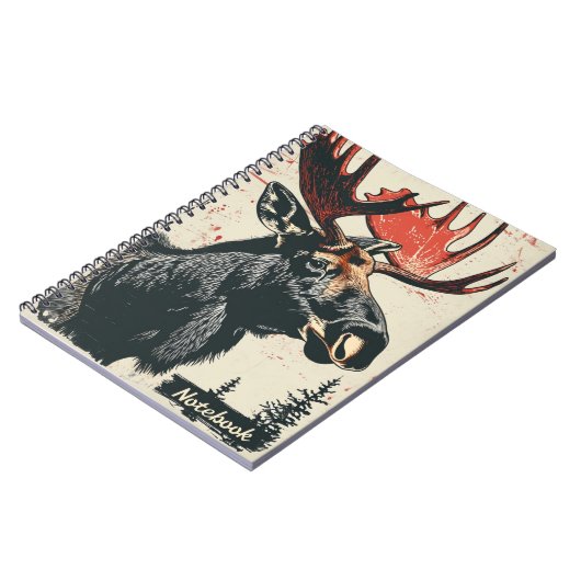 Elch Vintag Notizblock (Linke Seite)