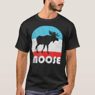Elch Vintage Retro Silhouette Geschenk T-Shirt