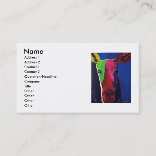 Elch-Visitenkarte Visitenkarte (Vorderseite)