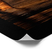 Elch von Wildtieren aus Not leidendem Holz Poster (Ecke)