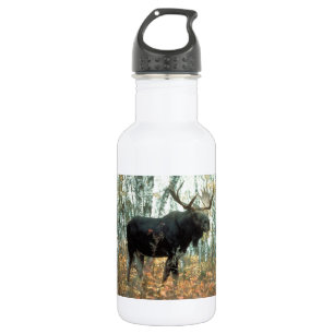 Elch Wald Bäume Park Tier Wildtier Kunst Trinkflasche