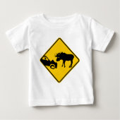 Elch-Warnzeichen von Nationalpark Gros Morne Baby T-shirt (Vorderseite)