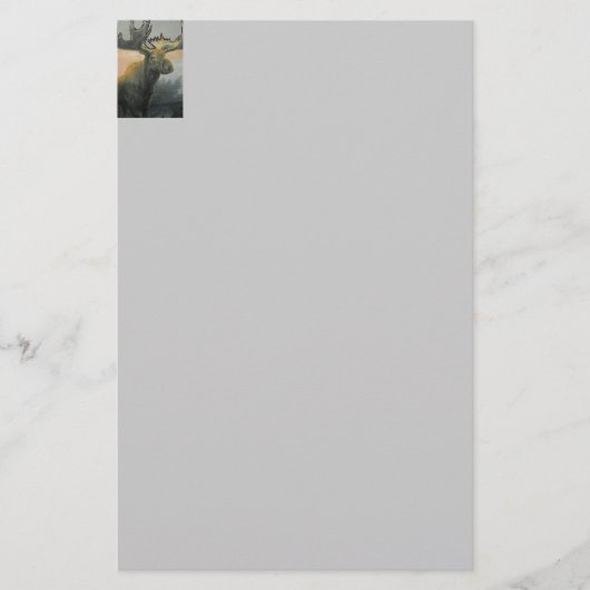 Elch weckt Briefpapier (Vorderseite)