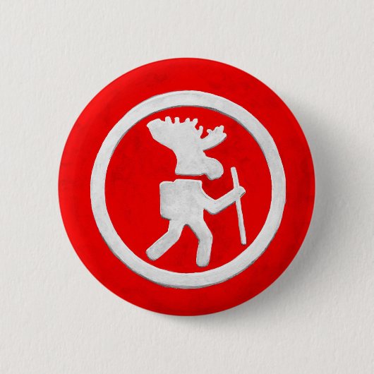 Elch-Wegmarkierung Button (Vorderseite)