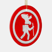 Elch-Wegmarkierung Keramik Ornament (Rechts)