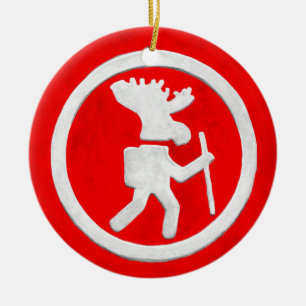 Elch-Wegmarkierung Keramik Ornament