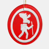 Elch-Wegmarkierung Keramik Ornament (Links)