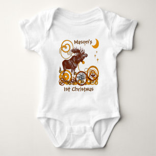 Elch Weihnachten Baby Strampler