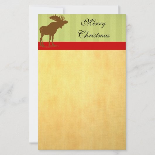 Elch Weihnachten Briefpapier (Vorderseite)
