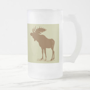 Elch Weihnachten Mattglas Bierglas