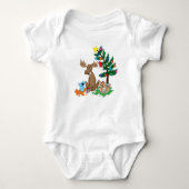 Elch-Weihnachtsbaby-Shirt Baby Strampler (Vorderseite)
