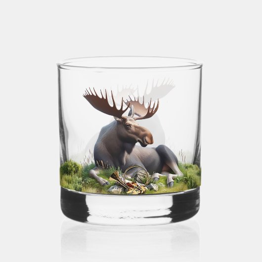 Elch Whiskyglas (Rückseite)