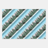 Elch Winter Wrapping Paper Geschenkpapier Set (Vorderseite 3)