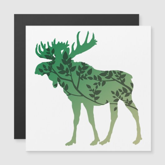 Elchbaum Magnetkarte (Vorne/Hinten)