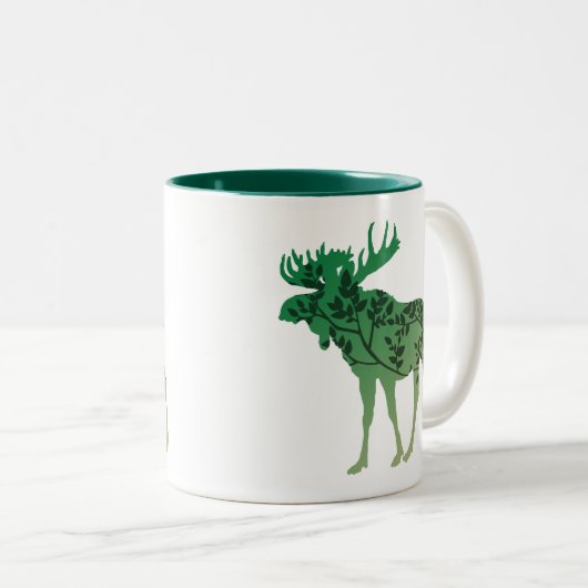 Elchbaum Zweifarbige Tasse (VorderseiteRechts)