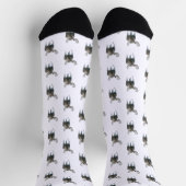 Elchbulle durchquert borealen Schnee Socken (Oben)