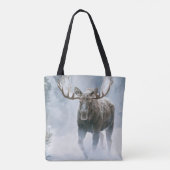 Elchbulle durchquert borealen Schnee Tasche (Rückseite)