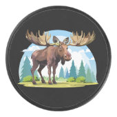Elchbulle Eishockey Puck (Vorderseite)