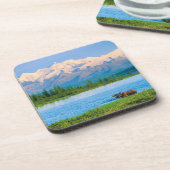 Elchbulle im Wonder Lake Getränkeuntersetzer (Linke Seite)