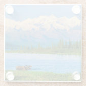 Elchbulle im Wonder Lake Glasuntersetzer (Rückseite)