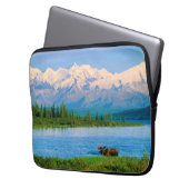 Elchbulle im Wonder Lake Laptopschutzhülle (Vorderseite Links)