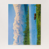 Elchbulle im Wonder Lake Puzzle (Vertikal)