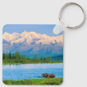 Elchbulle im Wonder Lake Schlüsselanhänger (Rückseite)