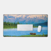 Elchbulle im Wonder Lake Schreibtischunterlage (Tastatur & Maus)