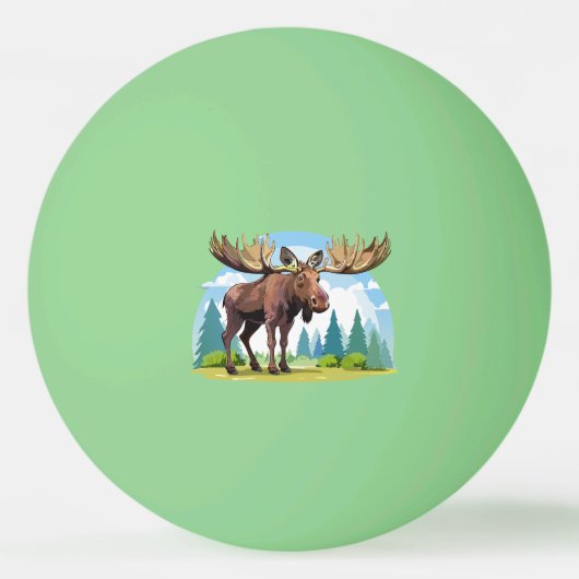 Elchbulle Tischtennisball (Vorderseite)