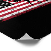 Elche 4. Juli Amerikanische Flagge Amerika Patriot Poster (Ecke)