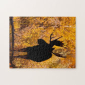 Elche (Alces Alces) Bull in Golden Willows 2 Puzzle (Horizontal)