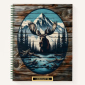 Elche am ruhigen Bergsee Notizblock (Vorderseite)