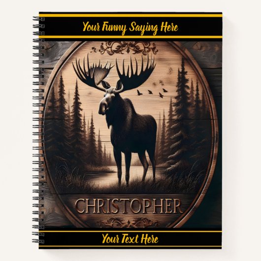 Elche an einem ruhigen Flussufer Notizblock (Vorderseite)