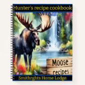 Elche an einem ruhigen Herbstwasserfall Notizblock (Vorderseite)