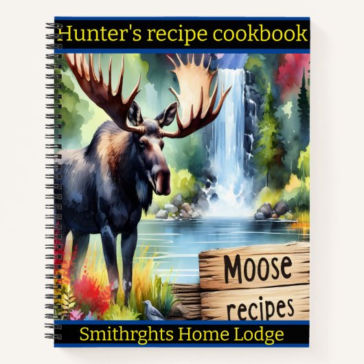 Elche an einem ruhigen Herbstwasserfall Notizblock (Vorderseite)