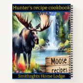 Elche an einem ruhigen Herbstwasserfall Notizblock (Rückseite)