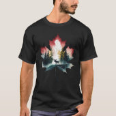 Elche auf Ahornleaf T-Shirt (Vorderseite)