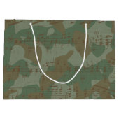 Elche auf Camouflage Große Geschenktüte (Rückseite)