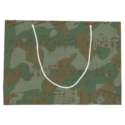 Elche auf Camouflage Große Geschenktüte (Rückseite)