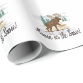 Elche auf dem losen! geschenkpapier (Rolleneckpunkt)