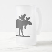 Elche auf dem losen mattglas bierglas (VorderseiteRechts)