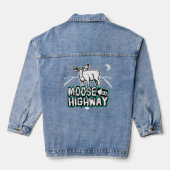 Elche auf der Autobahn Denim Jacket Jeansjacke (Rückseite)