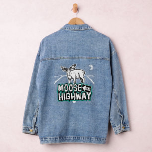 Elche auf der Autobahn Denim Jacket Jeansjacke