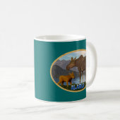 Elche auf der Wiese - Alaska Kaffeetasse (VorderseiteRechts)