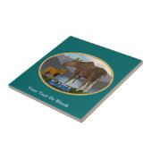 Elche auf der Wiese Fliese (Seite)