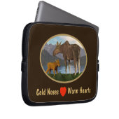 Elche auf der Wiese Laptopschutzhülle (Vorne Rechts)