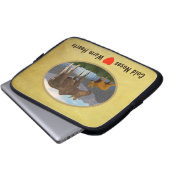 Elche auf der Wiese Laptopschutzhülle (Vorne Knopf)