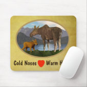 Elche auf der Wiese Mousepad (Mit Mouse)